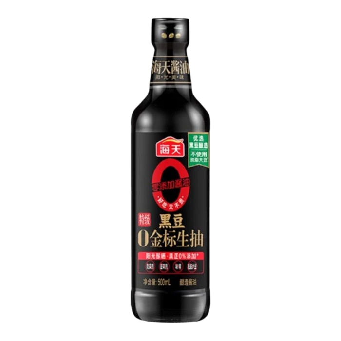 HT GOLDEN LABEL Light Soy Sauce Black Bean 0 500ML