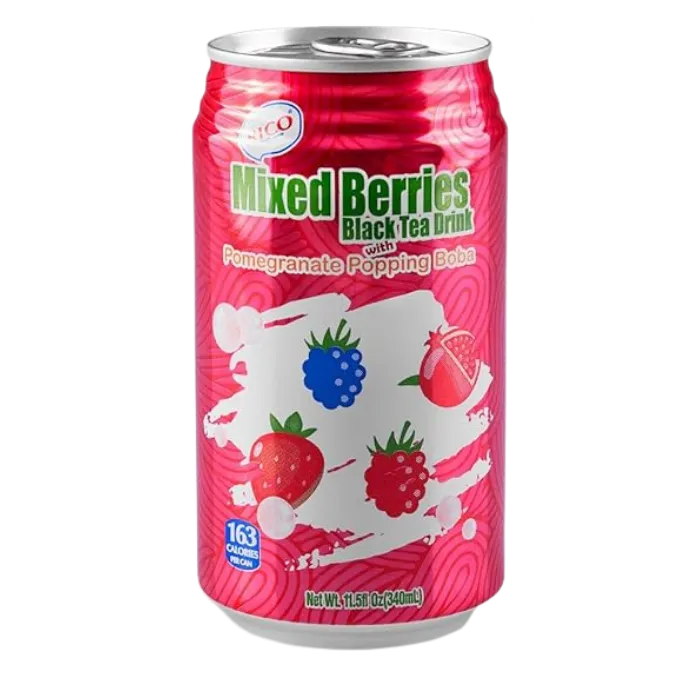RICO Mixed Berries Black Tea with. Popping Boba 340ML