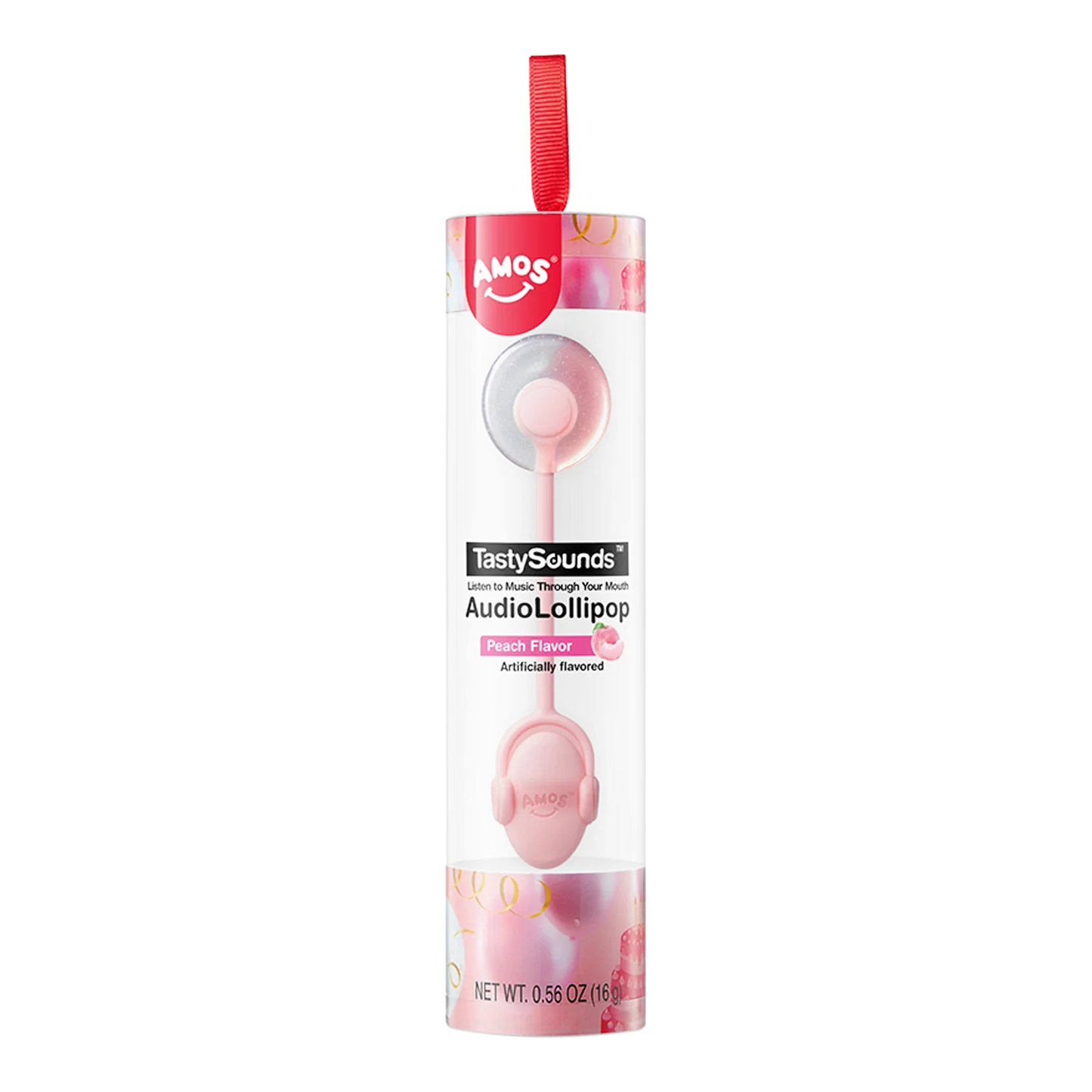 AMOS Tasty Sounds Lollip. Peach w.Music BGirl 16G