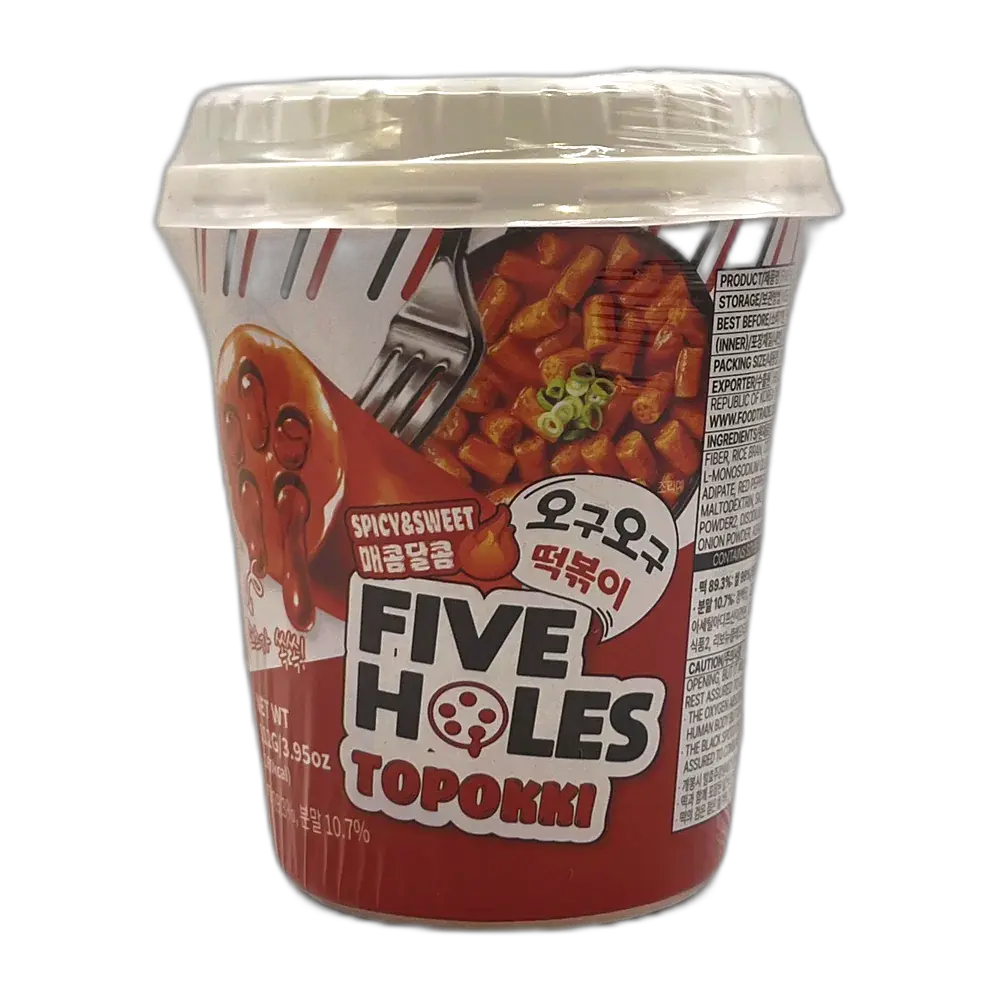 FIVE HOLES Topokki Spicy And Sweet Cup 112G