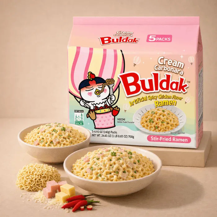 SAMYANG Buldak Cheese & Carbonara Bestseller Set – 20x Hot Chicken Ramen