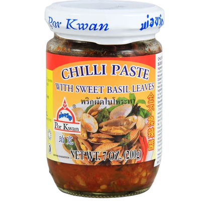 POR KWAN Chilli Paste with Sweet Basil 200G