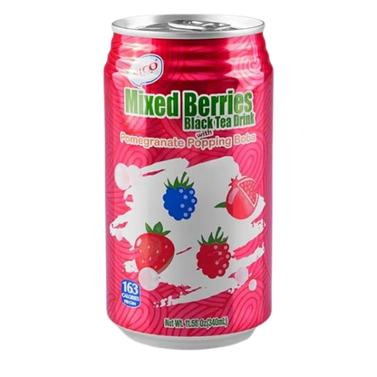 RICO Mixed Berries Black Tea with. Popping Boba 340ML