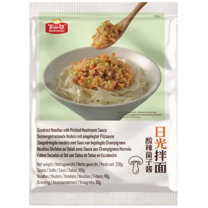 BAISHANZU Getrocknete Nudeln Pilzsauce 220G