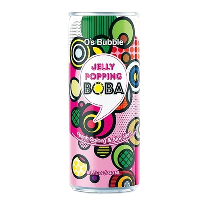 O'S Popping Boba Jelly Peach Ds 240ML