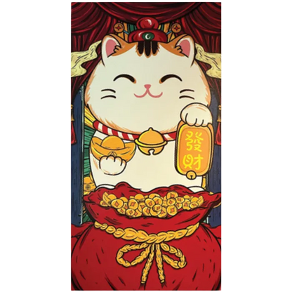 Red Envelope Hong Bao Lucky Cat C 5pcs per pack