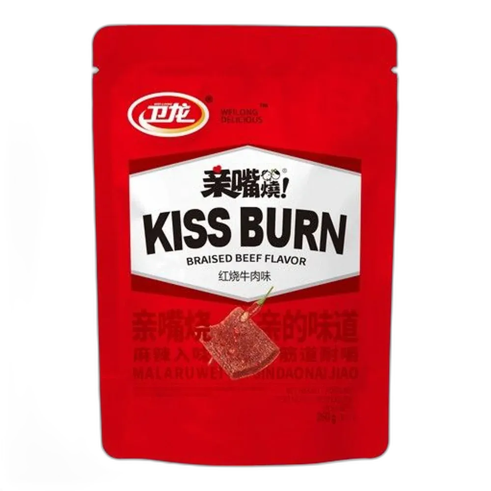 WEILONG Kiss Burn – Braised Beef Snack aus China | 260g