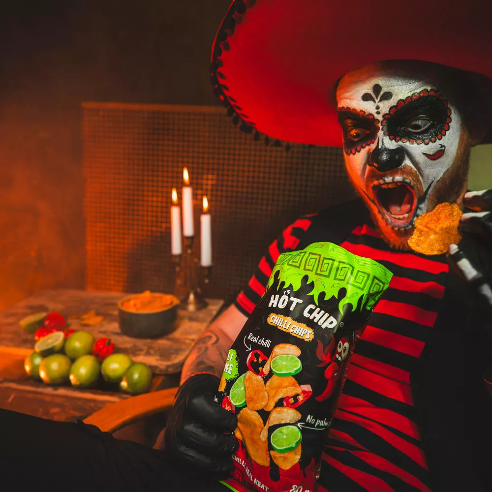 HOT CHIP Kartoffelchips Chilli & Limette 80G