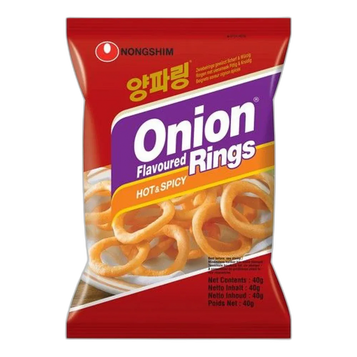 NONGSHIM Zwiebelringe Scharf – Koreanischer Snack mit Chili