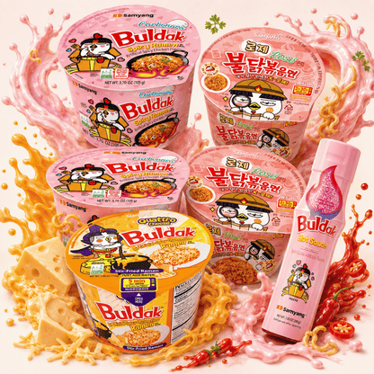 SAMYANG Buldak Creamy Bowl Experience – 7-teiliges Ramen & Sauce Bundle