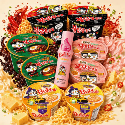 SAMYANG Buldak Friends Night Box – 8 Bowls + Sauce