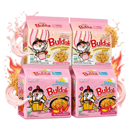 SAMYANG Buldak Cheese & Carbonara Bestseller Set – 20x Hot Chicken Ramen