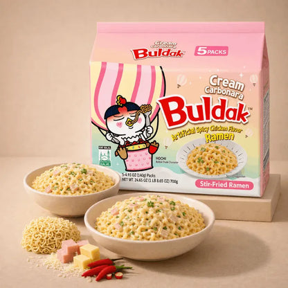 SAMYANG Buldak Cheese & Carbonara Bestseller Set – 20x Hot Chicken Ramen