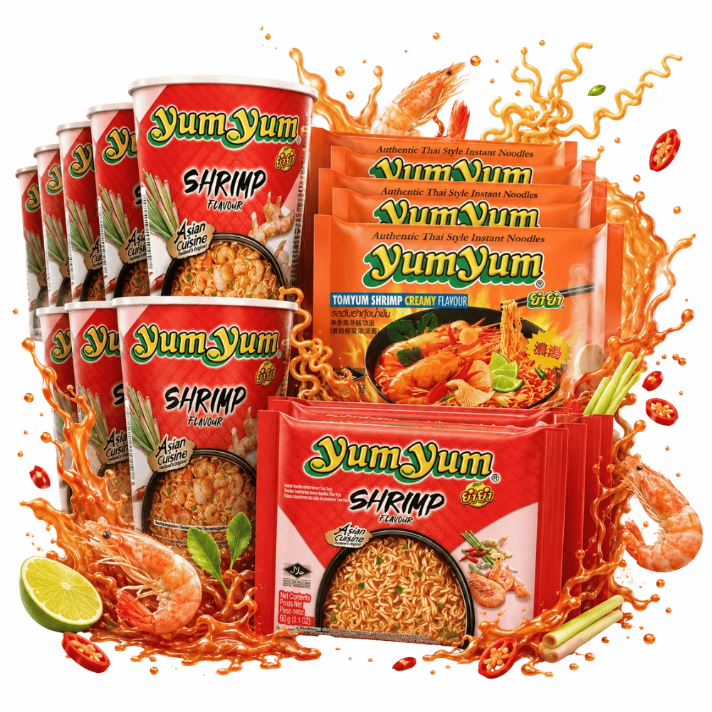 YUM YUM Shrimp Bestseller Box – 36x packs & cups